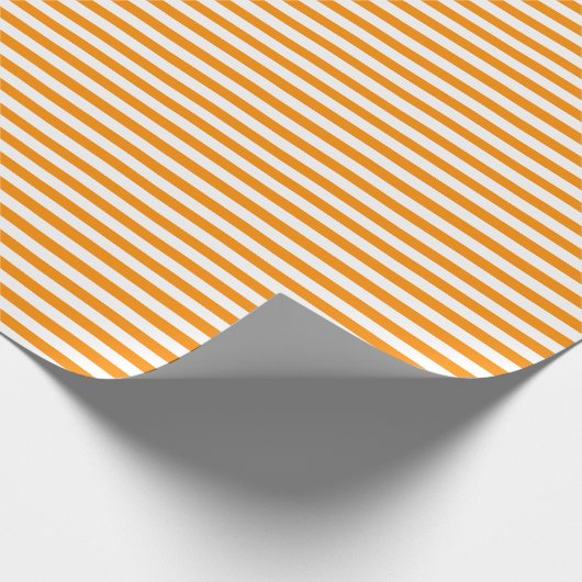 Orange| Weißgestrickpapier Geschenkpapier (Ecke)
