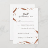 Orange Wheat Hochzeit im Herbst UAWG Einladung (Vorne/Hinten)