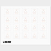 Orange Whimsical Blühte Save the Date Stickers (Blatt)