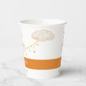 Orange Whimsical Fox Baby Shooting Paper Cups Pappbecher (Links)