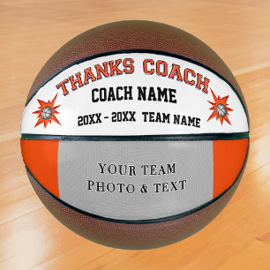 Orange White and Black Basketball Trainingsgeschen