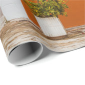 ORANGE WHITE AND GRAY CONCREY GEBÄUDE GESCHENKPAPIER (Rolleneckpunkt)