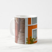 ORANGE WHITE AND GRAY CONCREY GEBÄUDE KAFFEETASSE (Vorderseite Links)