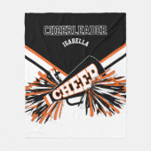 Orange, White & Black - For a Cheerleader 📣 Fleecedecke (Vorderseite)