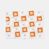 Orange White Blanket Fleecedecke (Vorderseite (Horizontal))