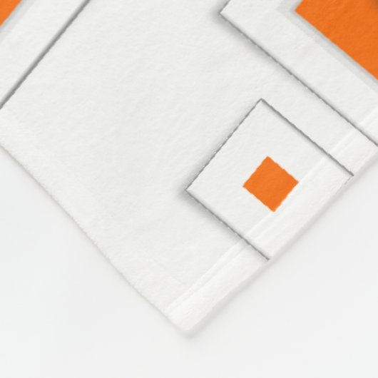 Orange White Blanket Fleecedecke (Ecke)