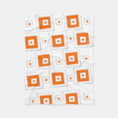 Orange White Blanket Fleecedecke (Vorderseite)