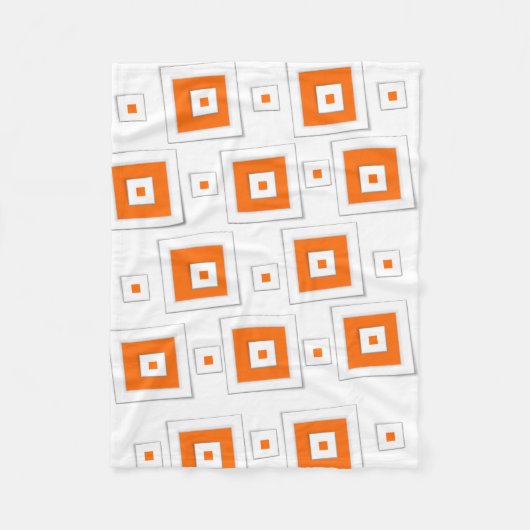 Orange White Blanket Fleecedecke (Vorderseite)