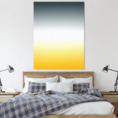 ORANGE WHITE BLUEGREEN Original Gradient Leinwand (Insitu (Schlafzimmer))