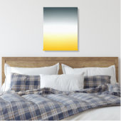 ORANGE WHITE BLUEGREEN Original Gradient Leinwand (Insitu (Schlafzimmer))