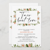 Orange White Cactus Taco 'bout Liebe Couples Dusch Einladung (Vorne/Hinten)