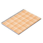 Orange White Checker Abstract Pattern Notizblock (Linke Seite)
