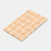 Orange White Checker Abstract Pattern Post-it Klebezettel (angewinkelt)