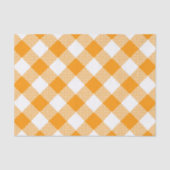 ORANGE & WHITE CHECKERED KARIERT PATTER SEIDENPAPIER (Vorderseite)