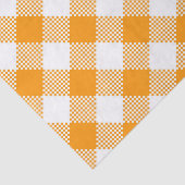 ORANGE & WHITE CHECKERED KARIERT PATTER SEIDENPAPIER (Ausschnitt)