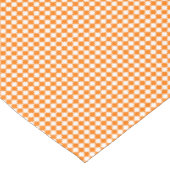 Orange White Checkered Karo Fall Halloween-Party Tischdecke (Schrägansicht)