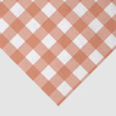 Orange & White Checkered Tissue Paper Seidenpapier (Ausschnitt)