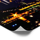 Orange & White Fireworks Poster (Ecke)