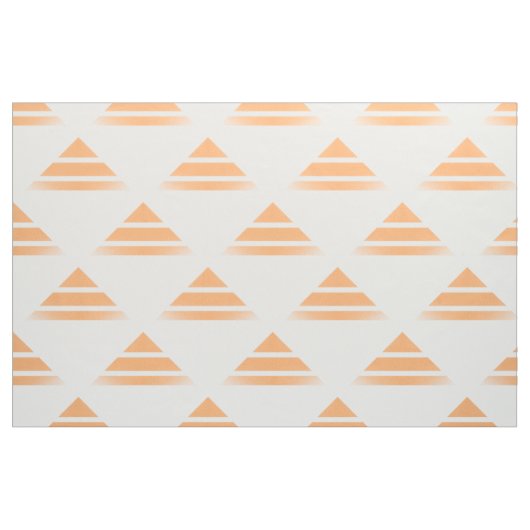 Orange White Geo Triangle Muster Stoff (Fat Quarter (45,7 x 55,9 cm))