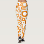 Orange White GeometryLeggings Leggings (Rückseite)