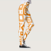 Orange White GeometryLeggings Leggings (Rechts)