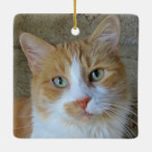 Orange & White Ginger Cat Ornament (Rückseite)