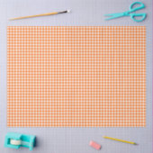 Orange & White Gingham Musterpapier Seidenpapier (Basteln)
