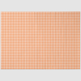 Orange & White Gingham Musterpapier Seidenpapier