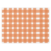 Orange White Gingham Pattern Tischdecke (Vorderseite (Horizontal))