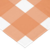 Orange White Gingham Pattern Tischdecke (Schrägansicht)