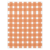 Orange White Gingham Pattern Tischdecke (Vorderseite)