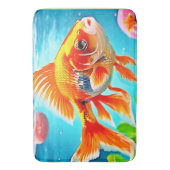 Orange White Goldfish Badematte (Vorderseite Vertikal)