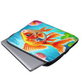 Orange White Goldfish Laptopschutzhülle (Vorne Knopf)