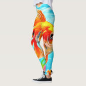 Orange White Goldfish Leggings (Links)