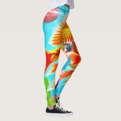 Orange White Goldfish Leggings (Rechts)
