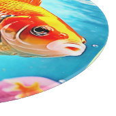 Orange White Goldfish Schneidebrett (Ecke)