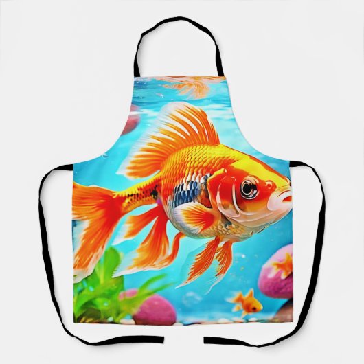 Orange White Goldfish Schürze (Vorderseite)
