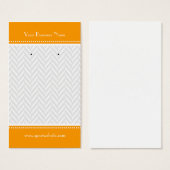 Orange White Gray Herringbone Earring Cards (Vorne & Hinten)