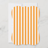 Orange White Gray Nautical Wedding Einladung (Rückseite)