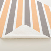 Orange White Gray Streifen Sherpadecke (3/4)