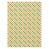 Orange White Green Checkered Pattern Design  Tischdecke (Vorderseite)