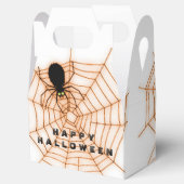 Orange & White Halloween Spider Web Fevor Box Geschenkschachtel (Geöffnet)