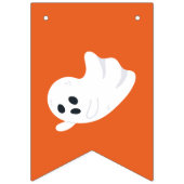 Orange White Happy Halloween Niedlich Ghost Wimpelkette (Dritte Fahne)