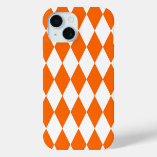 Orange White Harlequin Diamonds Schachbretts Desig Case-Mate iPhone Hülle