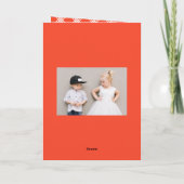 Orange & White Joful Moderne Weihnachten 3 Foto (Rückseite)