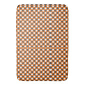 Orange White Kariert Gingham Badematte (Vorderseite Vertikal)