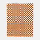 Orange White Kariert Gingham Fleecedecke (Vorderseite)