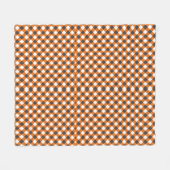 Orange White Kariert Gingham Fleecedecke (Vorderseite (Horizontal))