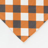 Orange White Kariert Gingham Fleecedecke (Ecke)