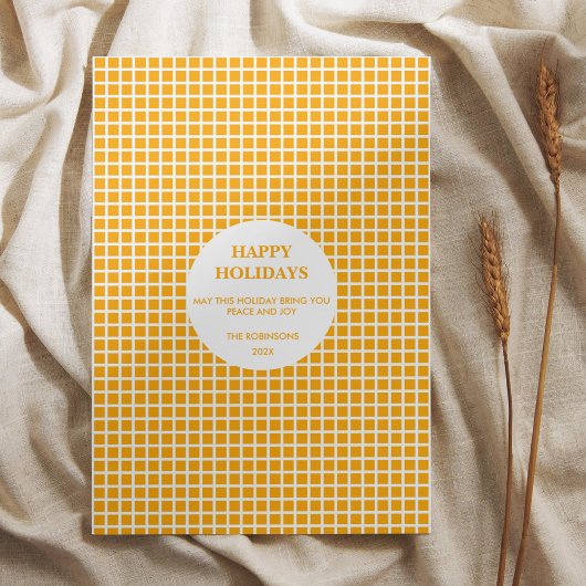 Orange & White Kariert Gingham Happy Holiday